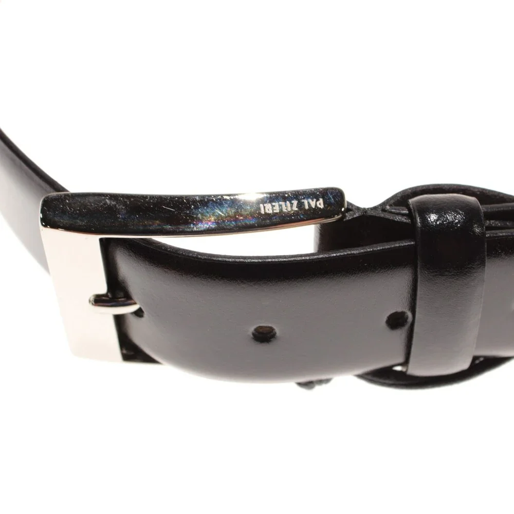 Pal Zileri NWT Classic Belt Size 85 / 48 (US 32) in Solid Black Leather